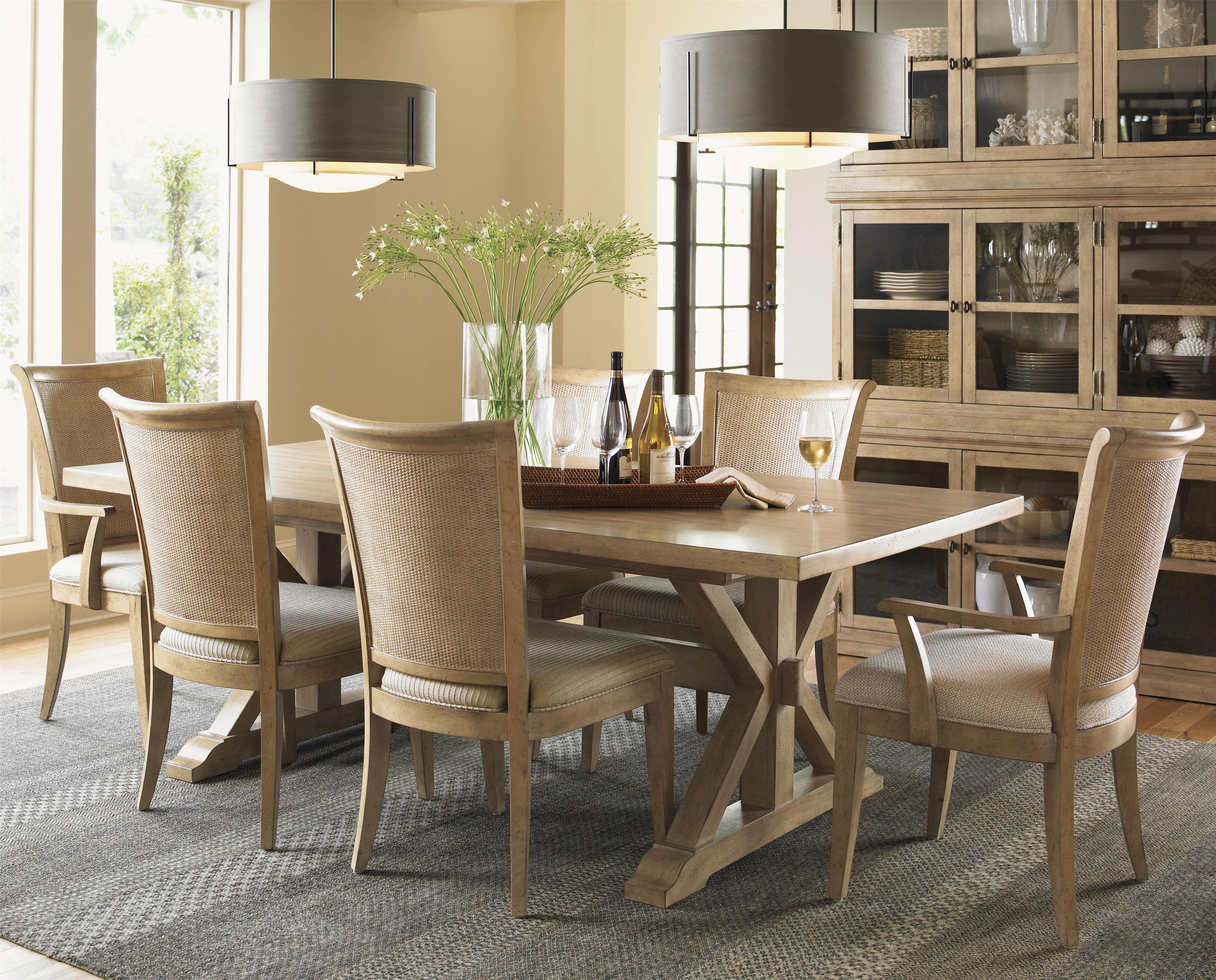 Lexington Monterey Sands SevenPiece Walnut Creek Dining Table and Los